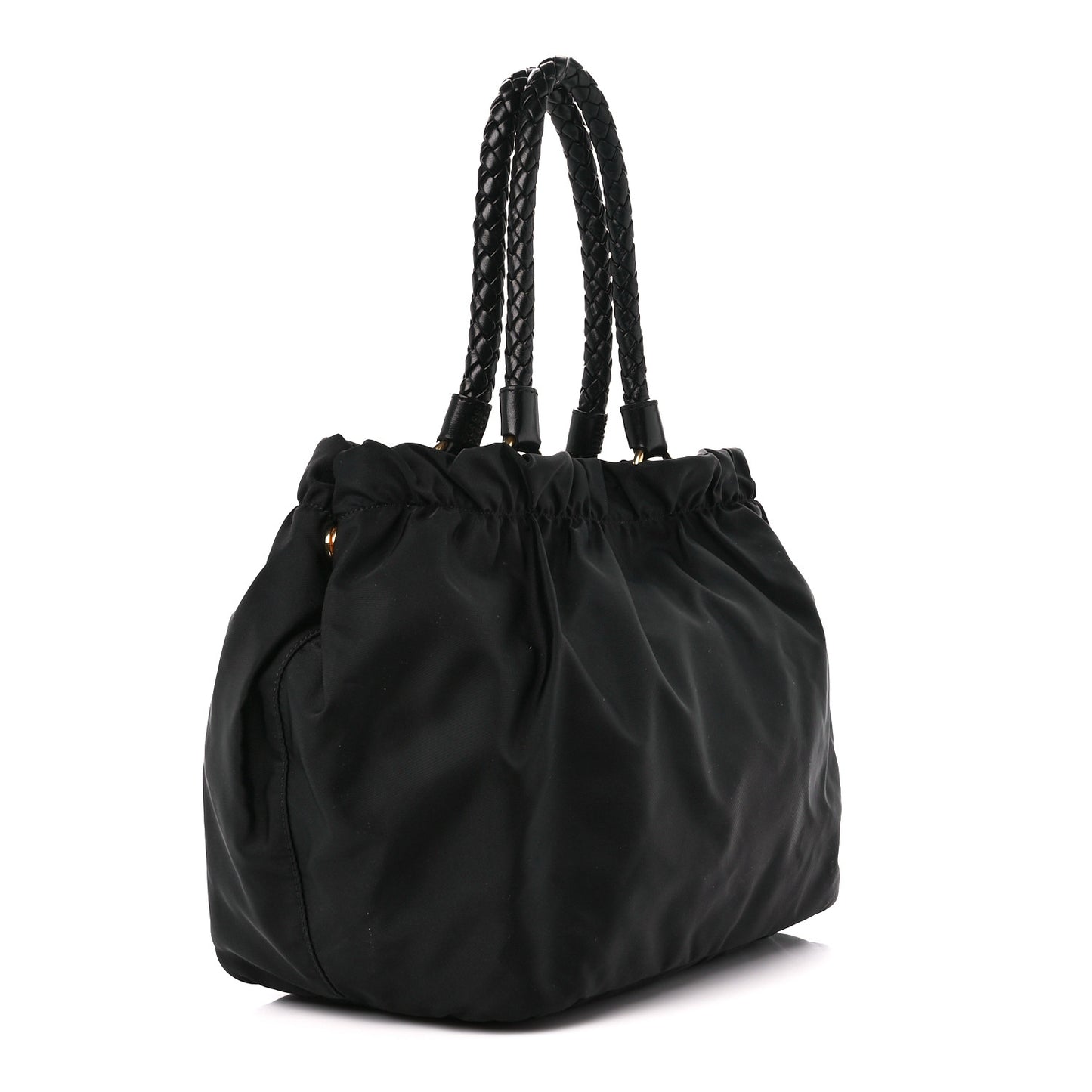 Tessuto Nylon Bow Shoulder Bag Black