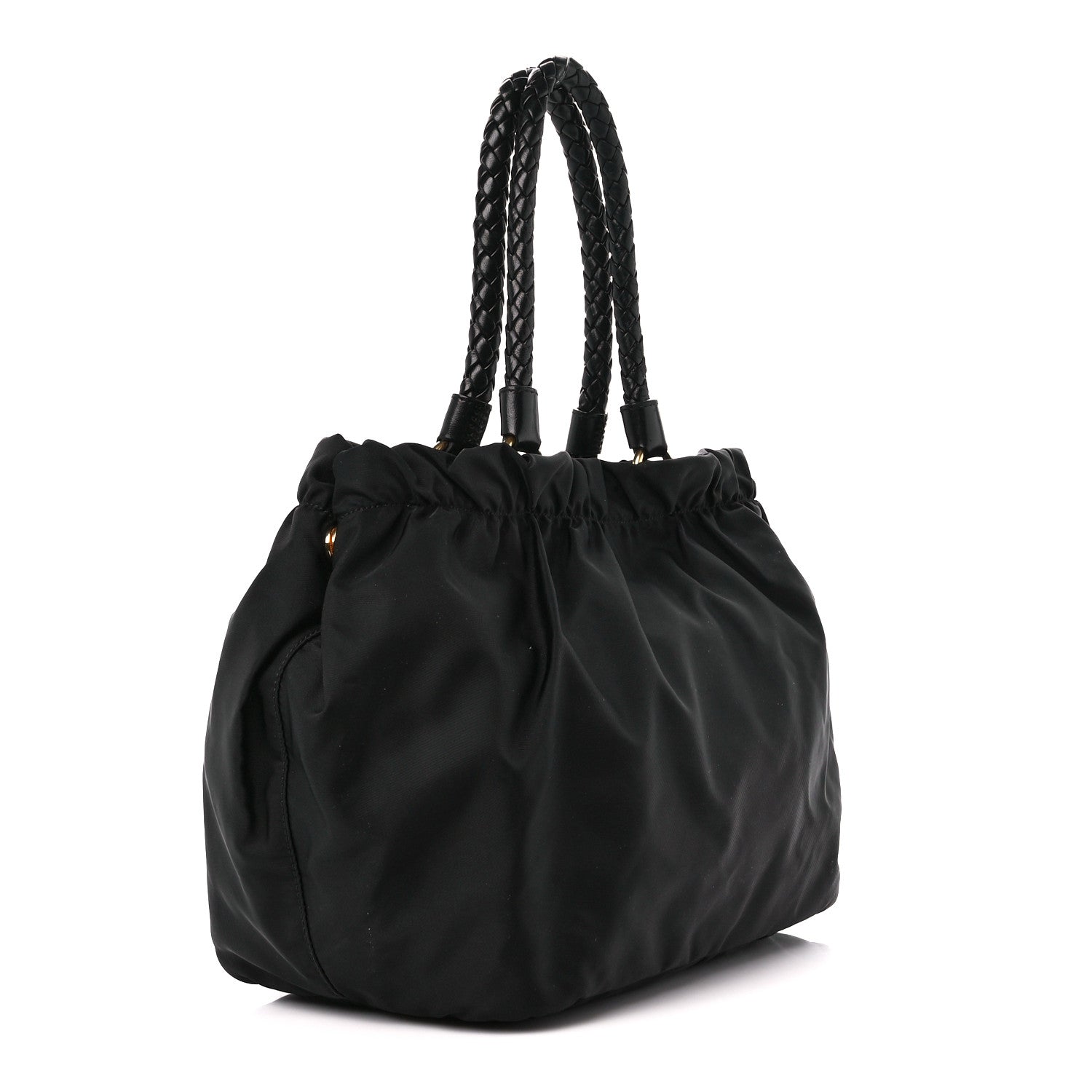 Prada Tessuto Nylon Bow Shoulder Bag Black 3 of 11