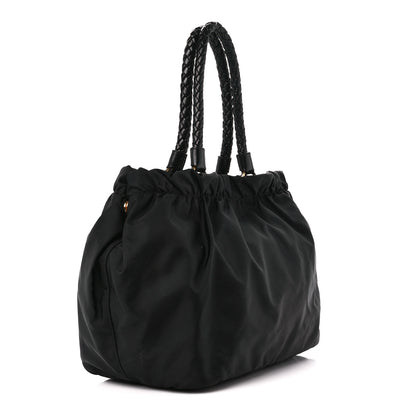 Prada Tessuto Nylon Bow Shoulder Bag Black 3 of 11