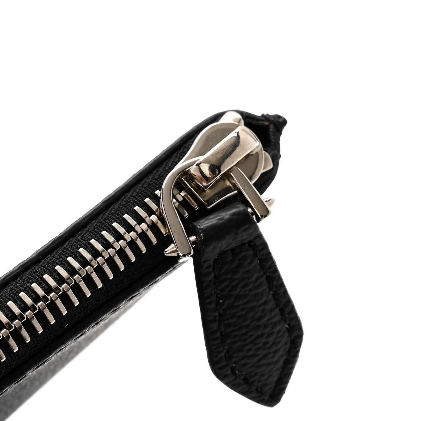 Calfskin Cobra Print Zip Pouch Black