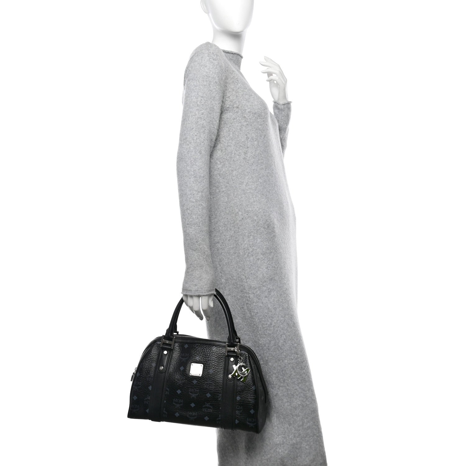 MCM Visetos Boston Bag Black 2 of 11