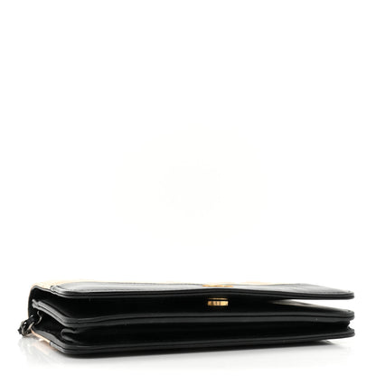 Chanel Aged Calfskin Quilted Gabrielle Wallet On Chain WOC Beige Black 4 of 18