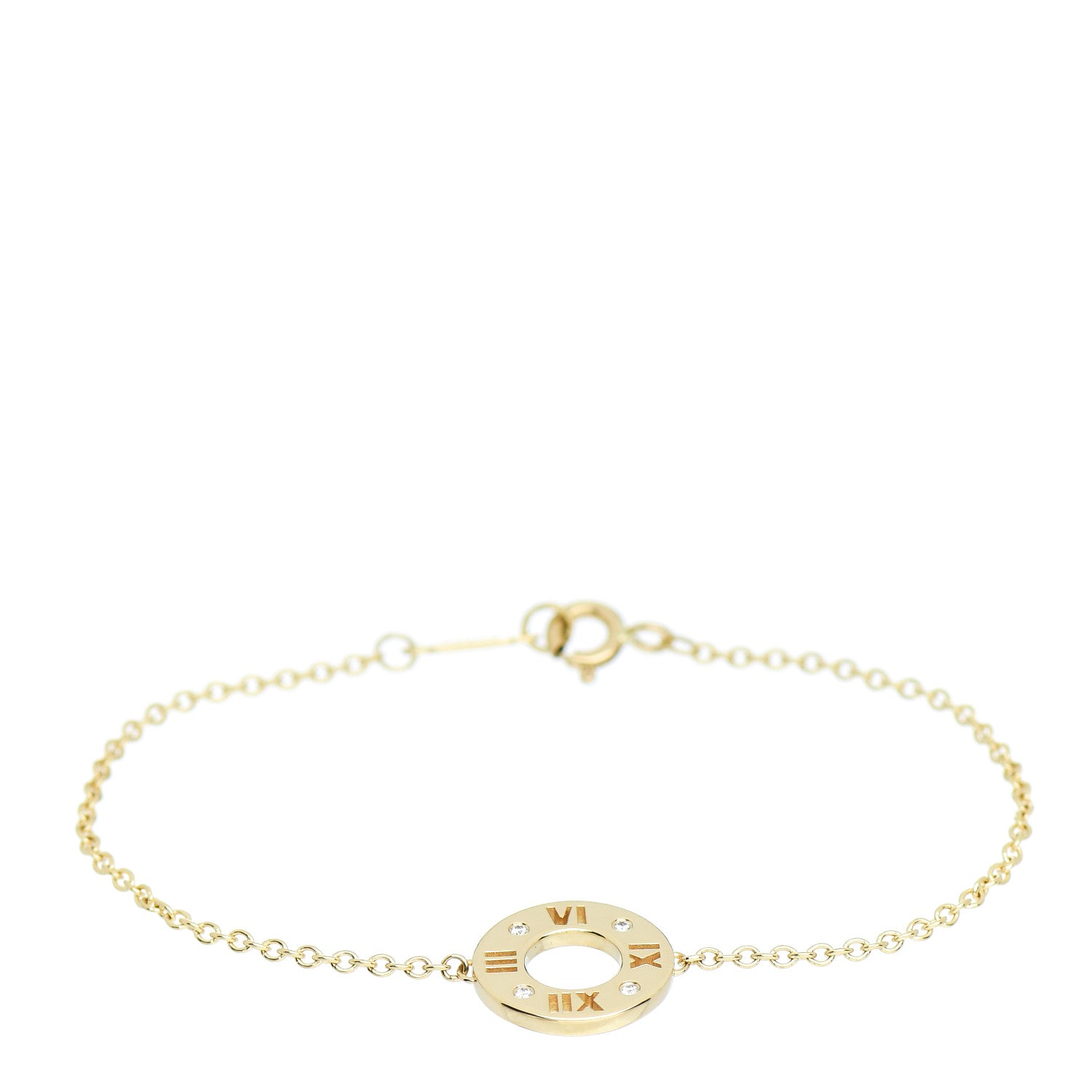 Tiffany 18K Yellow Gold Diamond Atlas Pierced Bracelet 1 of 5