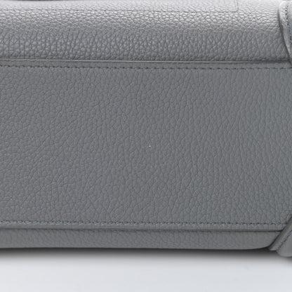 Celine Drummed Calfskin Nano Luggage Kohl 11 of 12