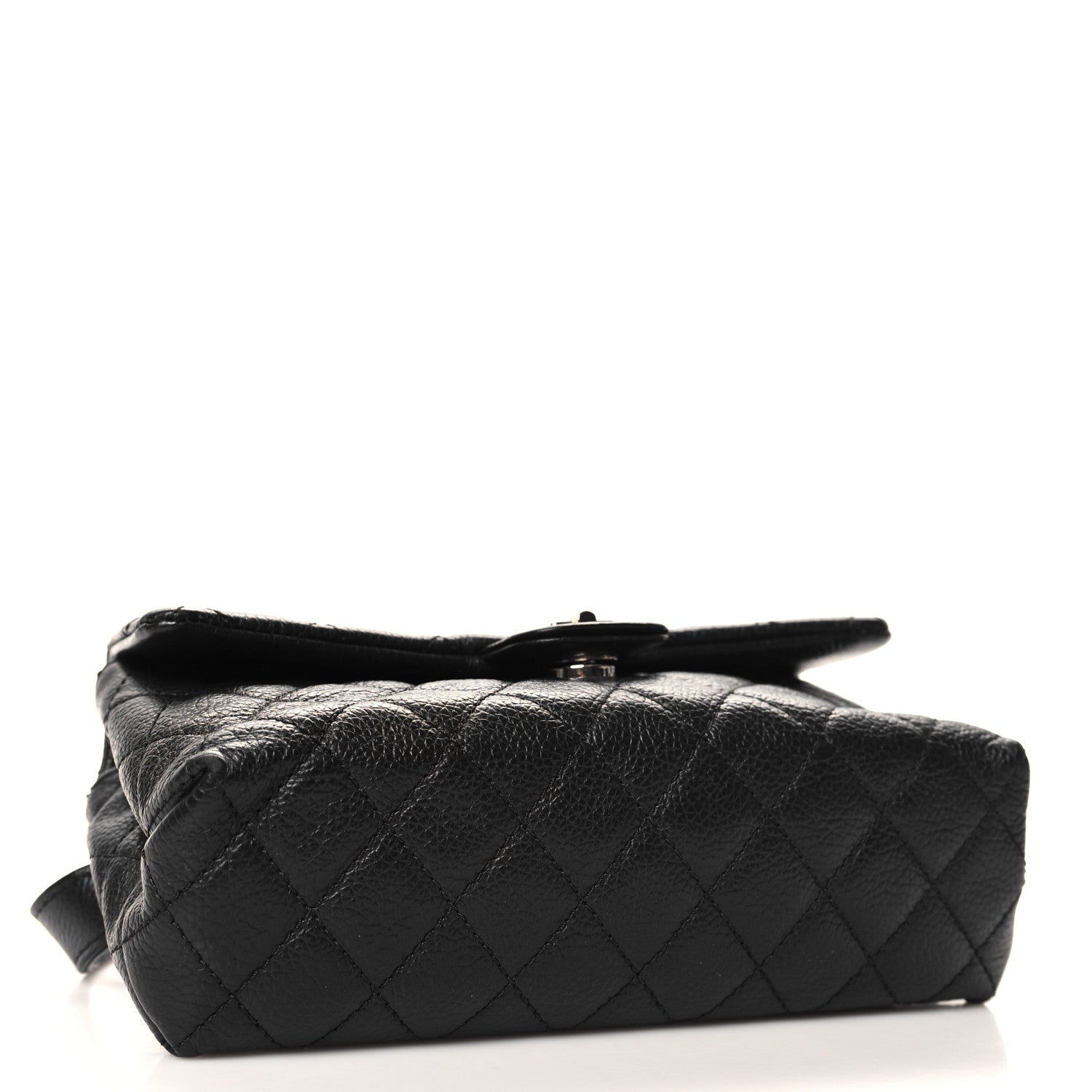 Chanel Grained Calfskin Quilted 2.55 Reissue Flap Belt Bag Clutch Black 4 of 10