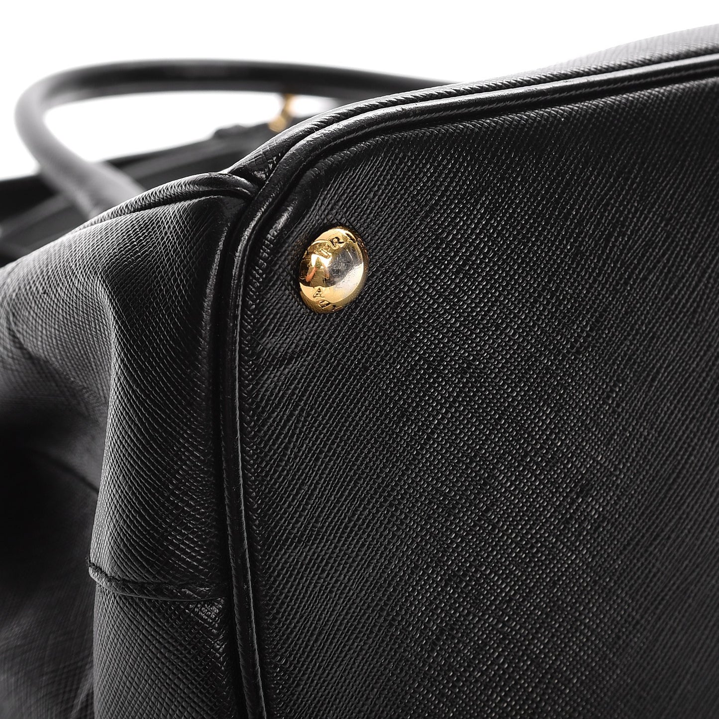 Saffiano Small Galleria Double Zip Tote Black