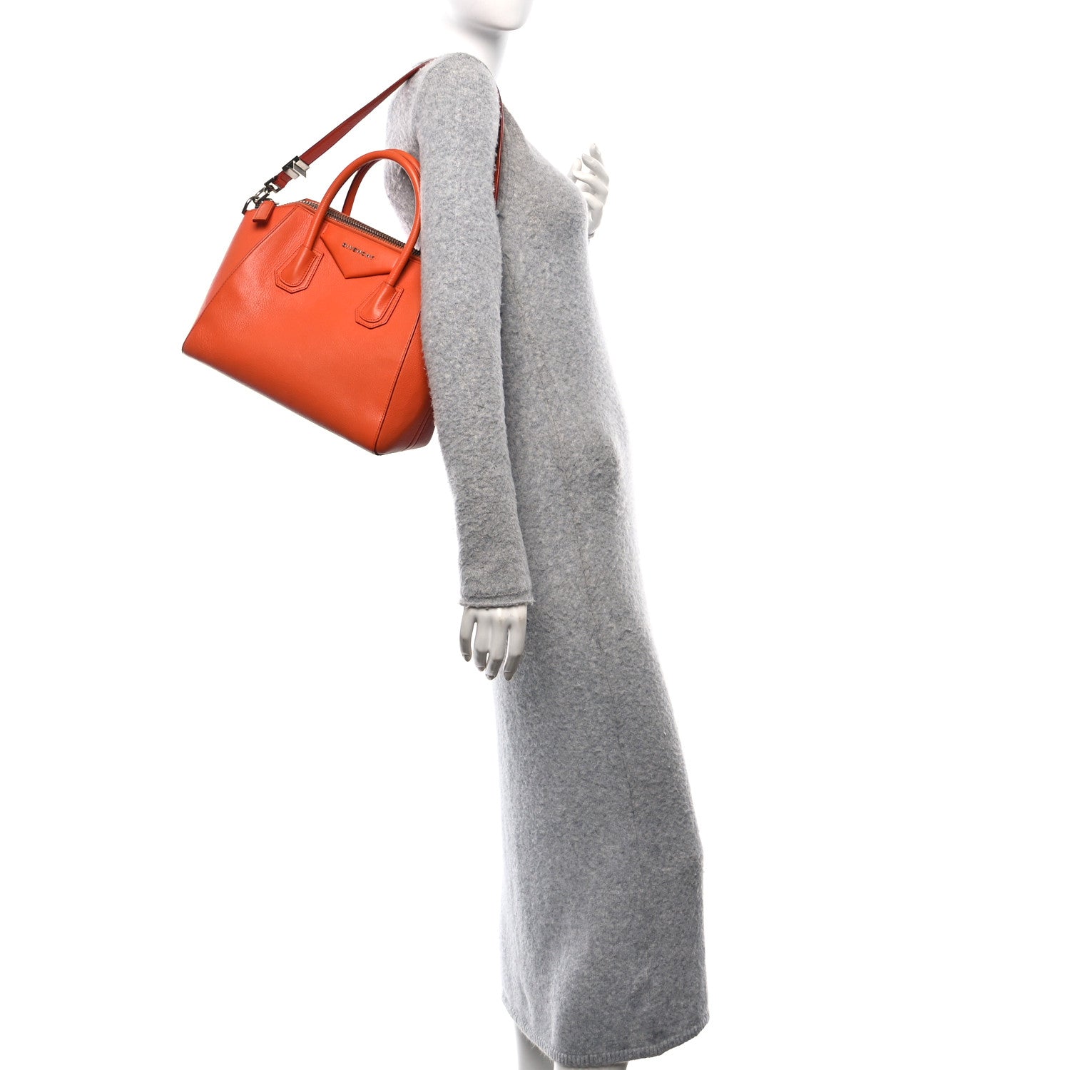 Givenchy Sugar Goatskin Mini Antigona Burnt Orange 2 of 10