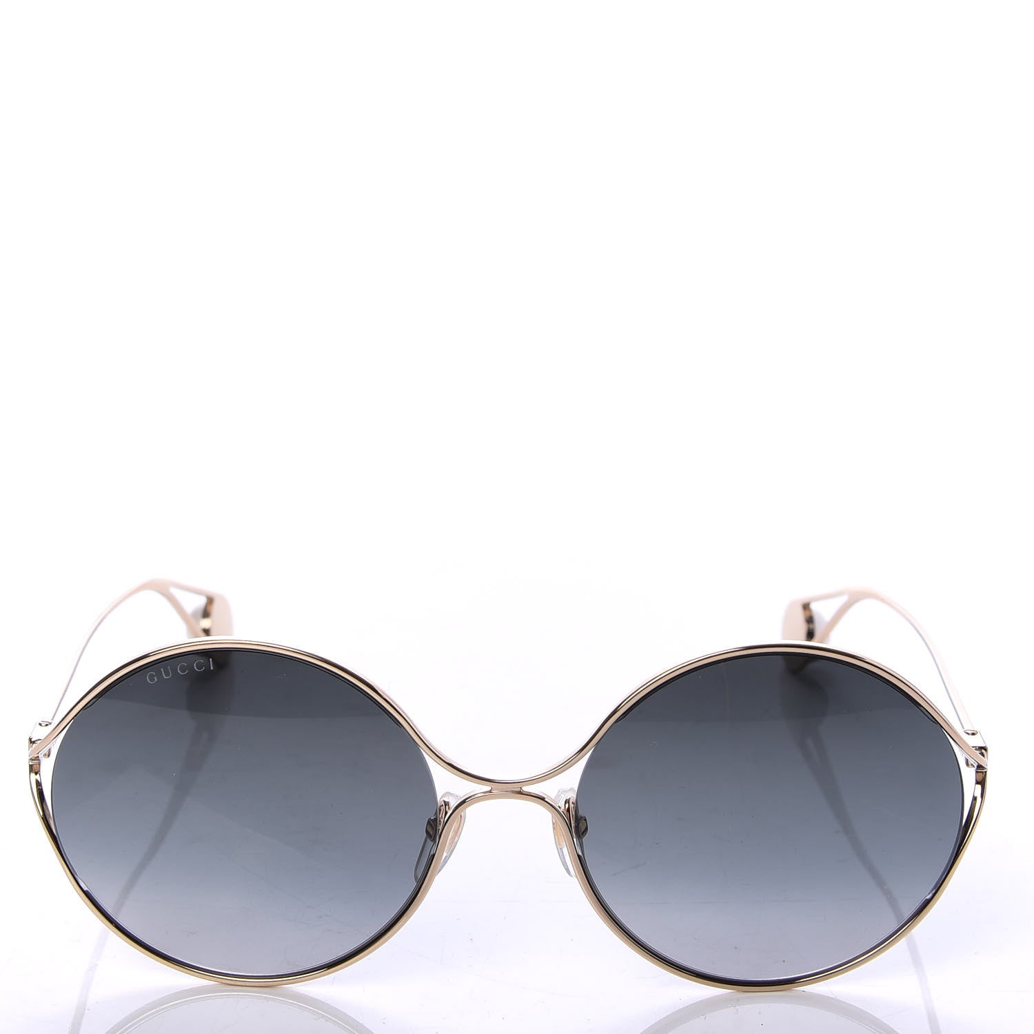 Gucci Round Pearl Tip Sunglasses GG0253S Gold 2 of 8