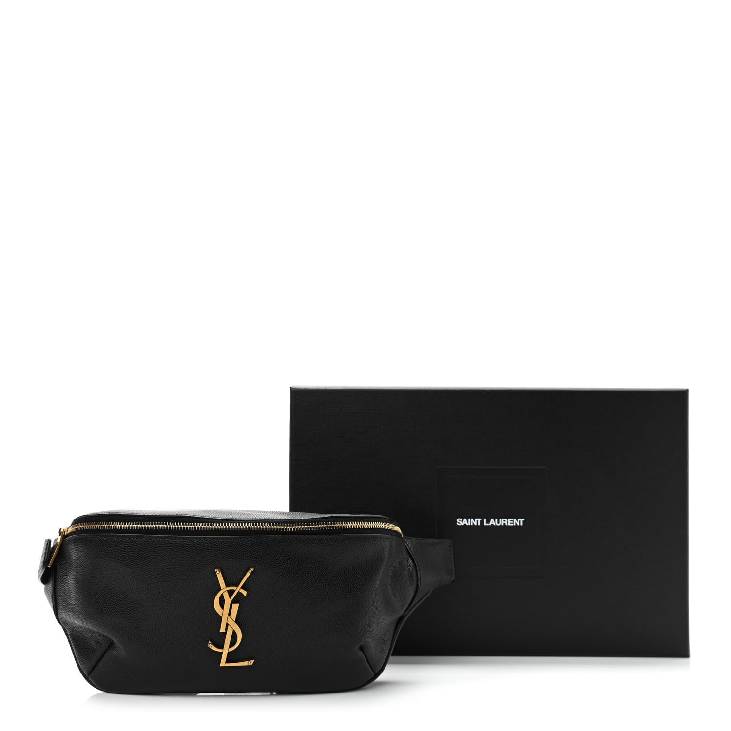 Saint Laurent Grain De Poudre Monogram Belt Bag Black 13 of 15