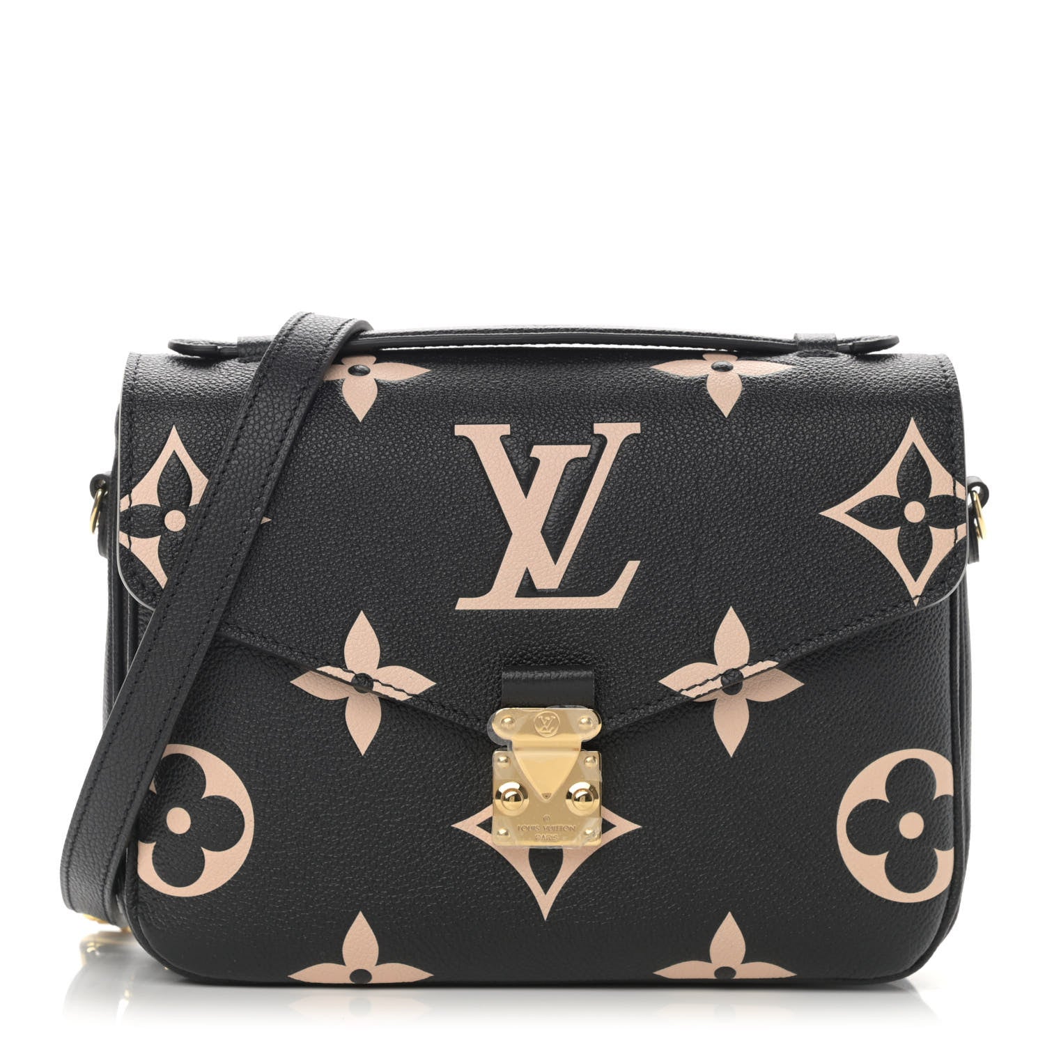 Louis Vuitton Empreinte Monogram Giant Pochette Metis Black Beige 1 of 10