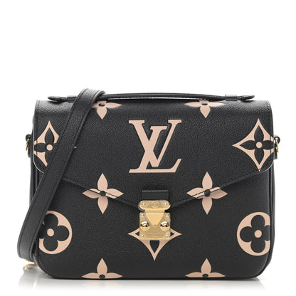 Louis Vuitton Empreinte Monogram Giant Pochette Metis Black Beige 1 of 10