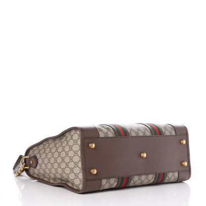 Gucci Soft GG Supreme Monogram Web Neo Vintage Duffle Bag Beige New Acero Crop 4 of 9