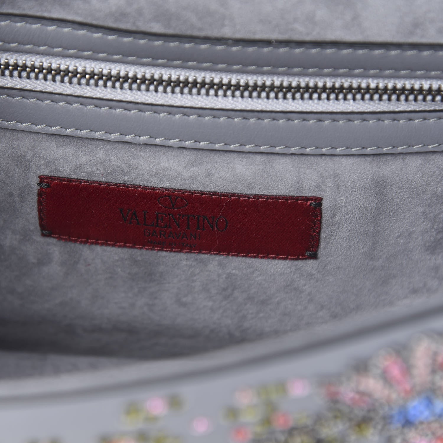 Valentino Garavani Vitello Crystal Embellished Glam Lock Rockstud Flap Periwinkle 6 of 10