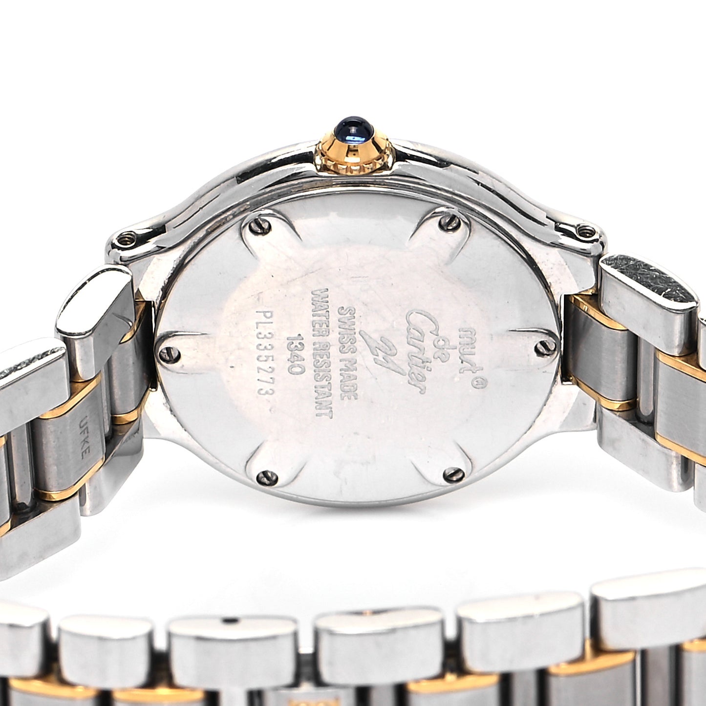Stainless Steel 18K Yellow Gold 28mm Must De 21 Quartz Watch