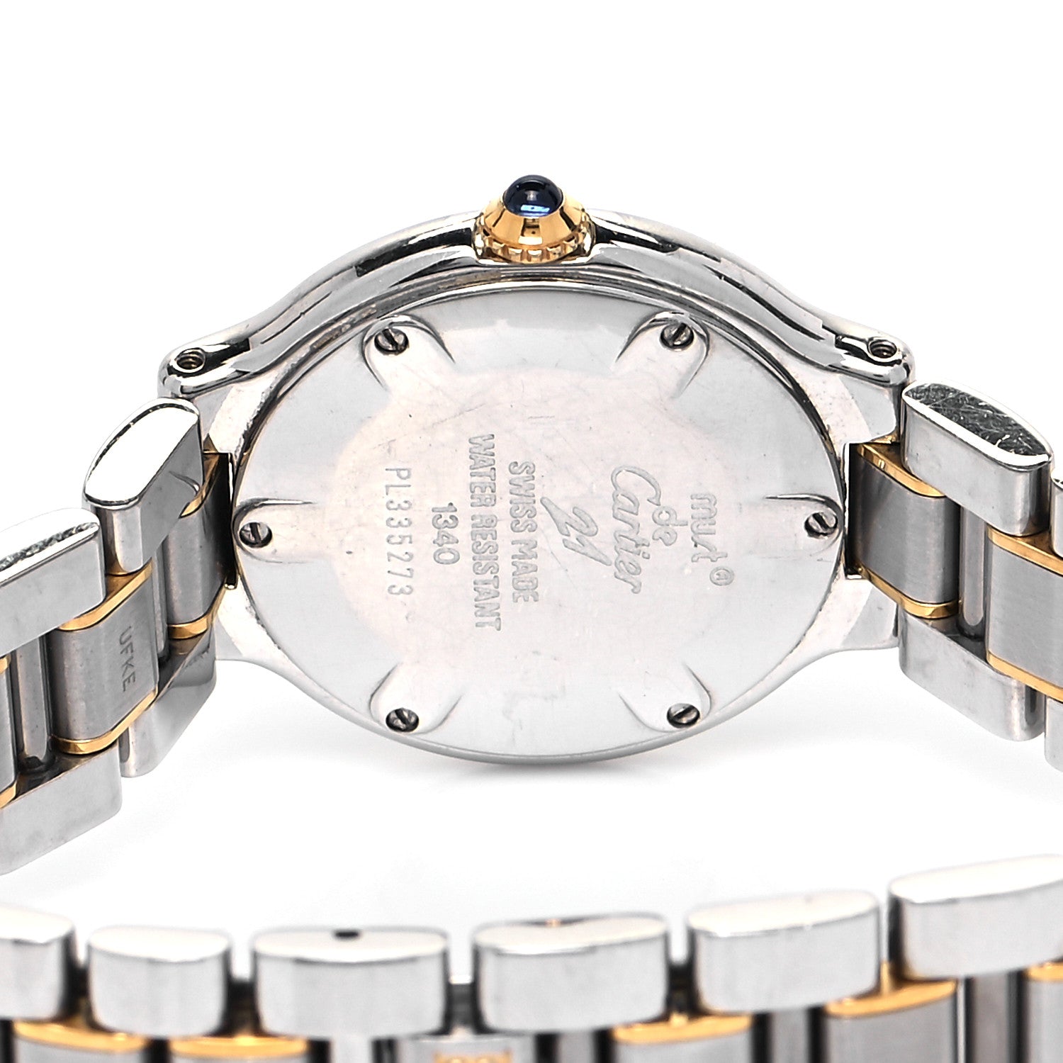 Cartier Stainless Steel 18K Yellow Gold 28mm Must De 21 Quartz Watch 4 of 5