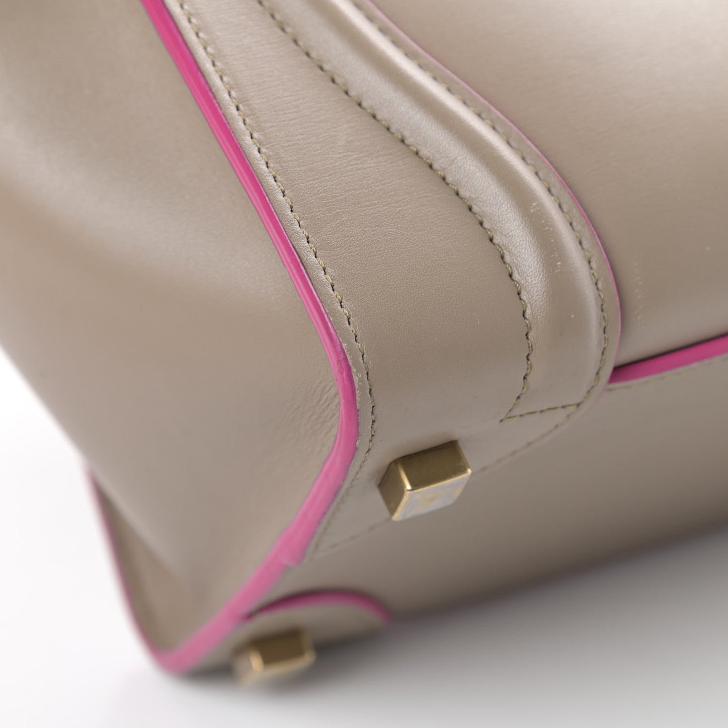 Palmelato Calfskin Micro Luggage Beige