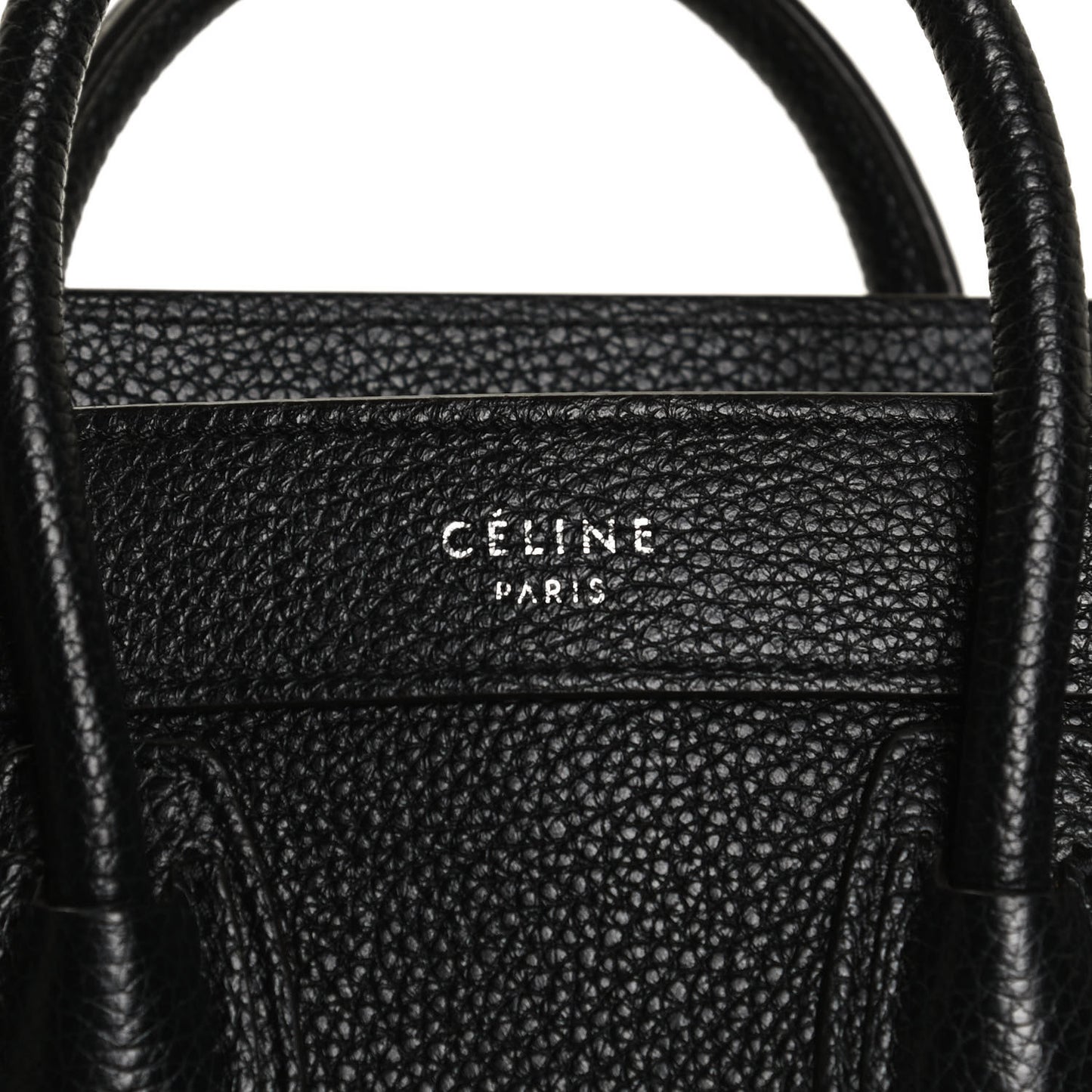 Drummed Calfskin Nano Luggage Black
