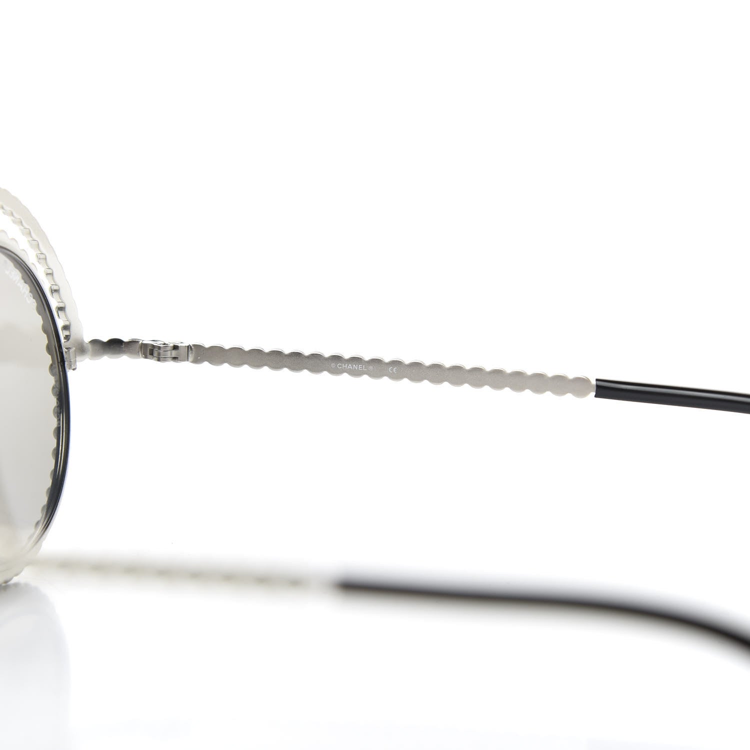 Chanel Pearl Round Sunglasses 71139 Silver 5 of 9