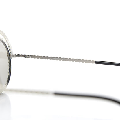 Chanel Pearl Round Sunglasses 71139 Silver 5 of 9
