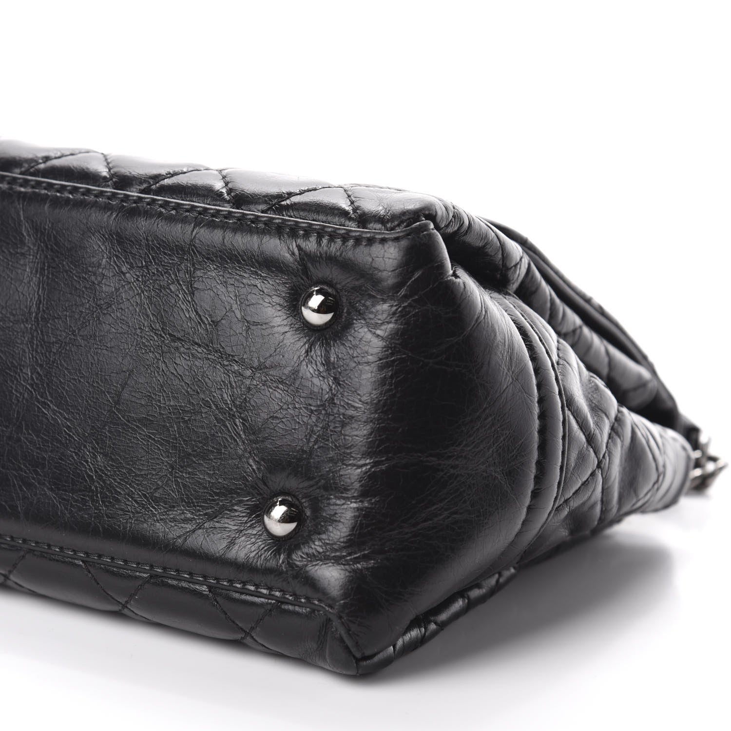 Chanel Glazed Calfskin Quilted Medium Lady Pearly Flap Black 7 of 13