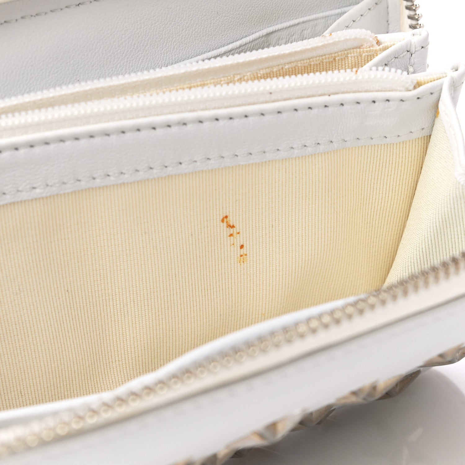 Jimmy Choo Calfskin Filipa Star Zip Around Wallet White 15 of 19