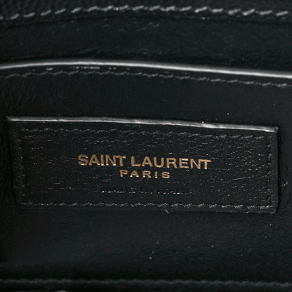Saint Laurent Grain de Poudre Mini Classic Monogram Cassandra Top Handle Black 6 of 10