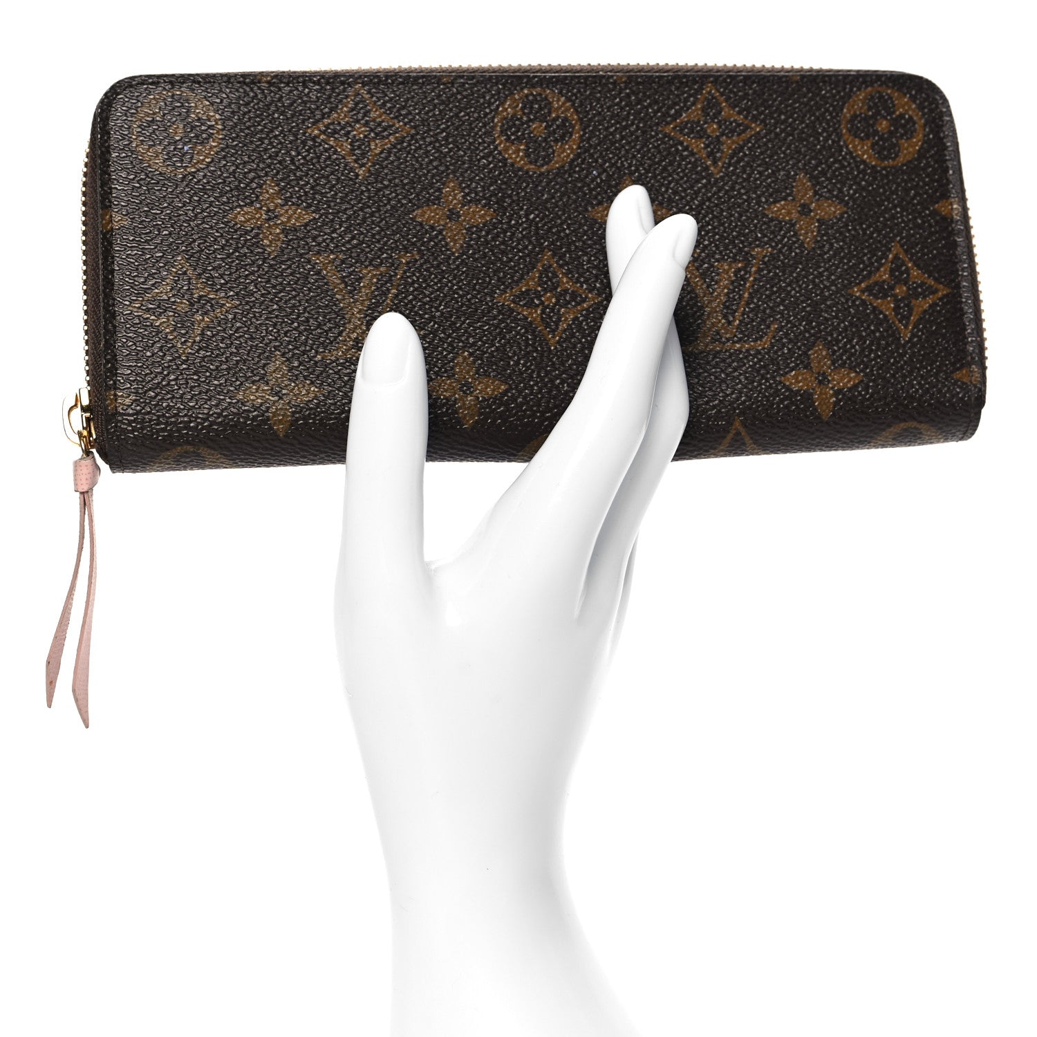 Louis Vuitton Monogram Clemence Wallet Rose Ballerine 2 of 7