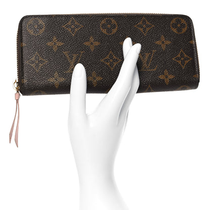Louis Vuitton Monogram Clemence Wallet Rose Ballerine 2 of 7