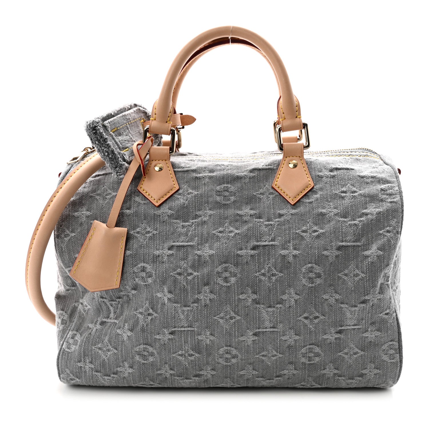 Louis Vuitton Monogram Denim Speedy Soft 30 Washed Gray 1 of 9