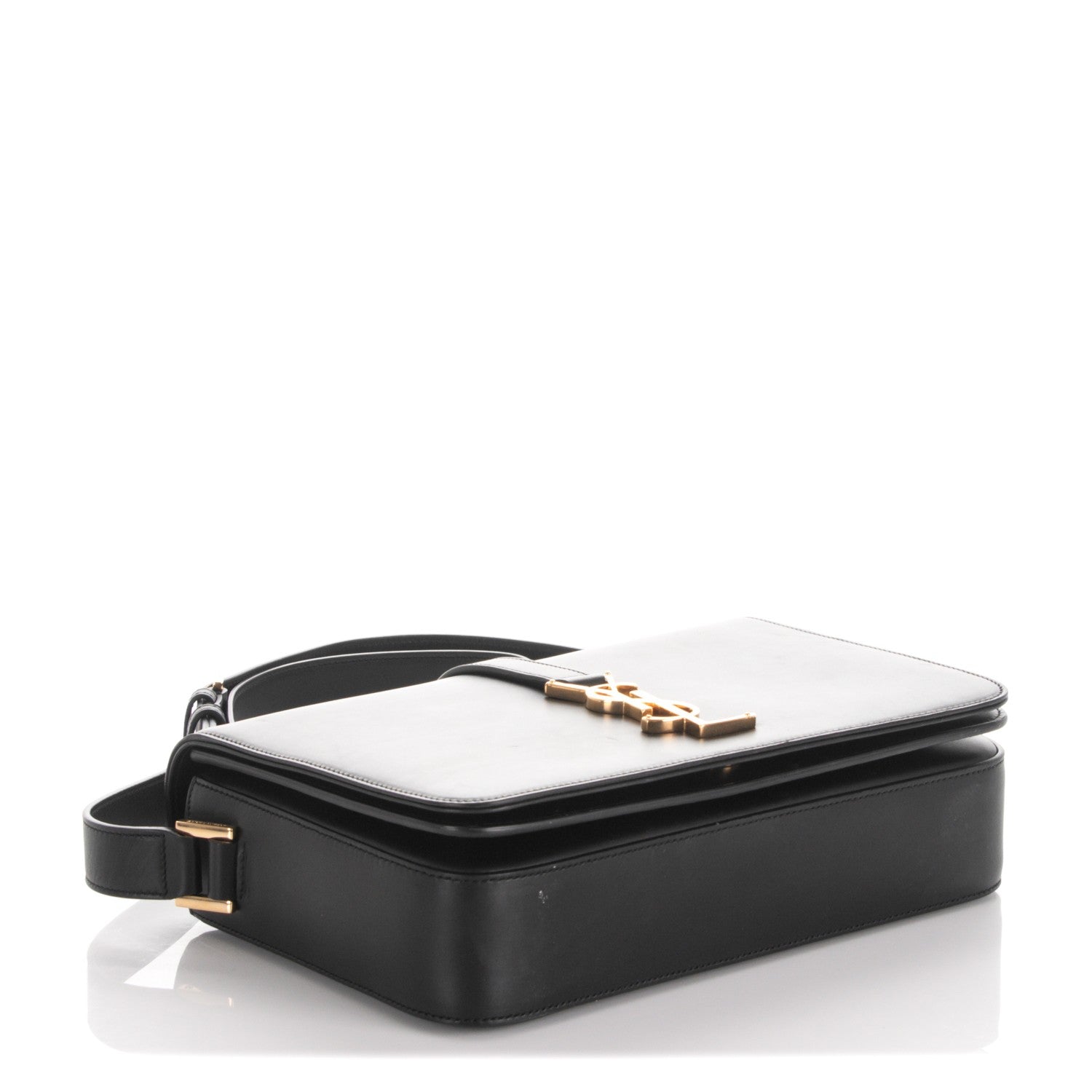Saint Laurent Smooth Calfskin Medium Classic Monogram Universite Bag Black 4 of 6