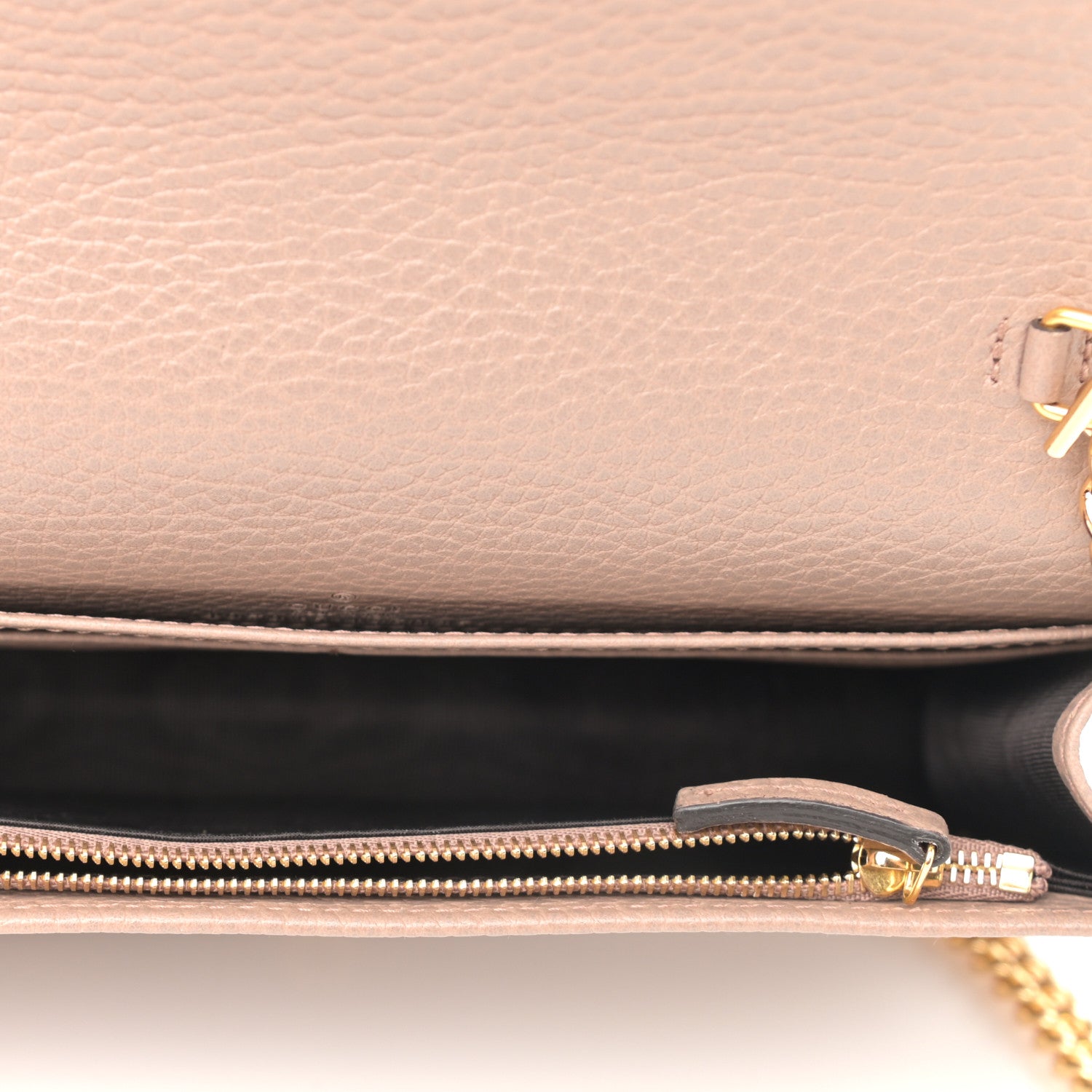 Gucci Calfskin Mini GG Marmont Chain Wallet Porcelain Rose 4 of 9