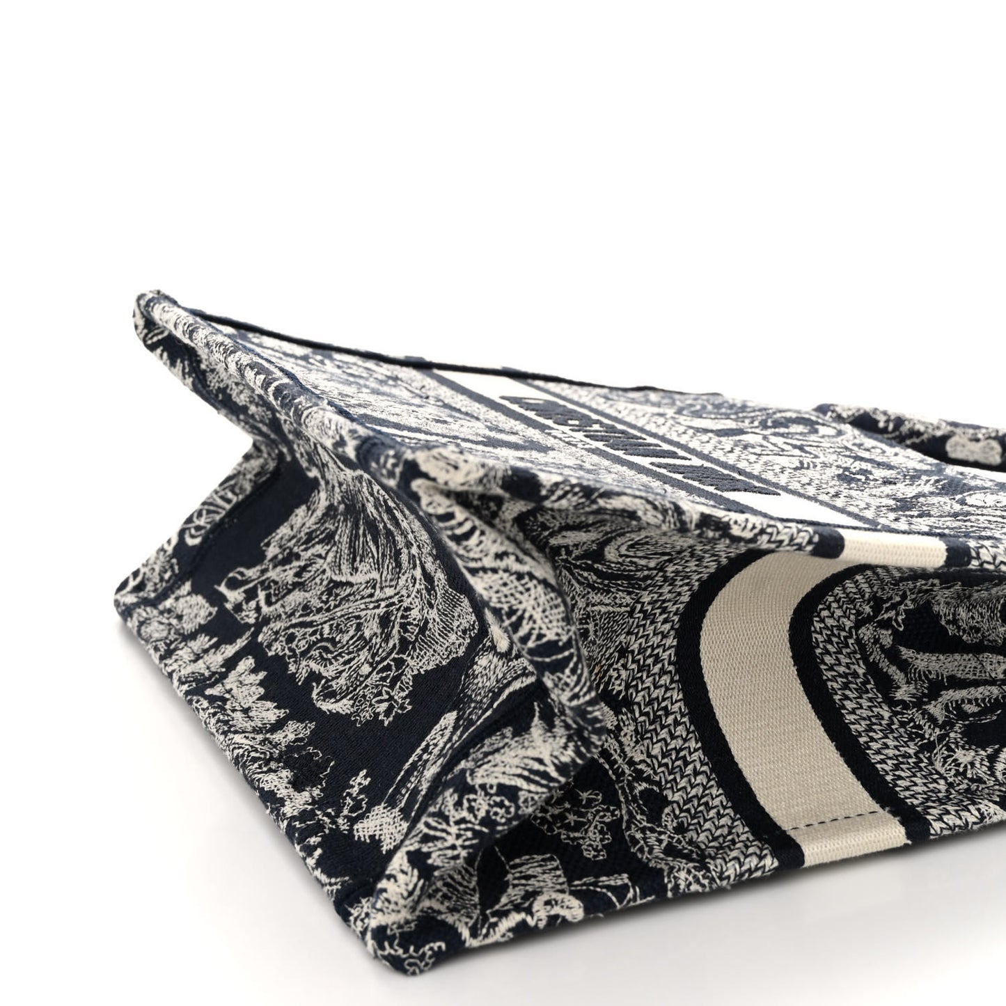 Canvas Embroidered Small Dioriviera Toile De Jouy Book Tote Blue