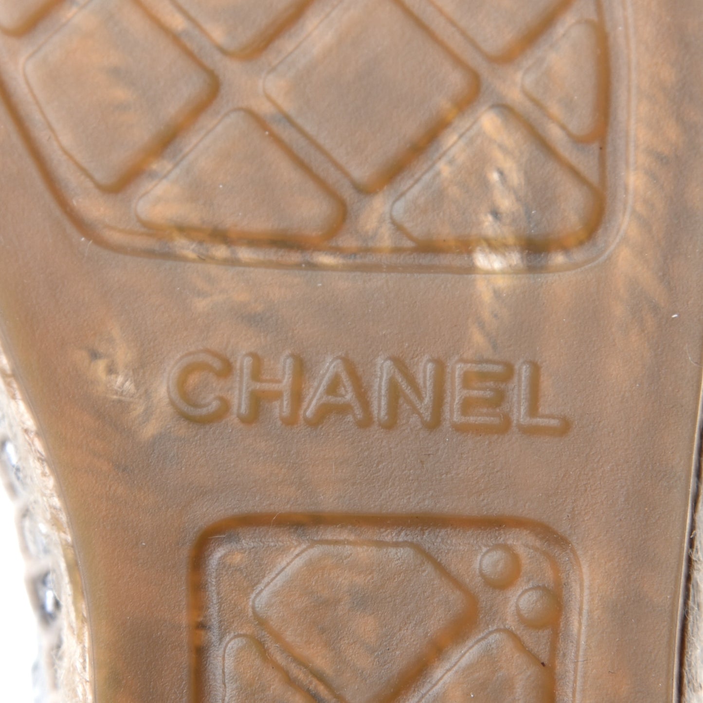 Laminated Goatskin CC Espadrilles 38 Silver