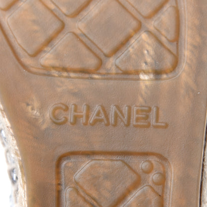 Chanel Laminated Goatskin CC Espadrilles 38 Silver 8 of 10