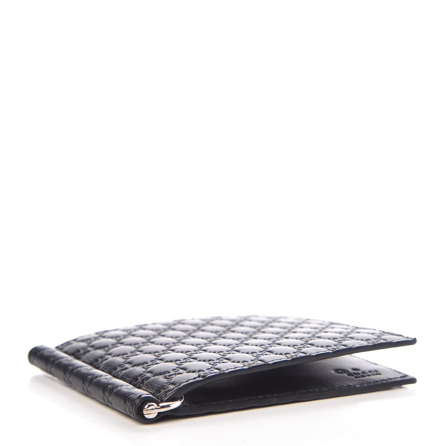 Microguccissima Bi-Fold Money Clip Wallet Black