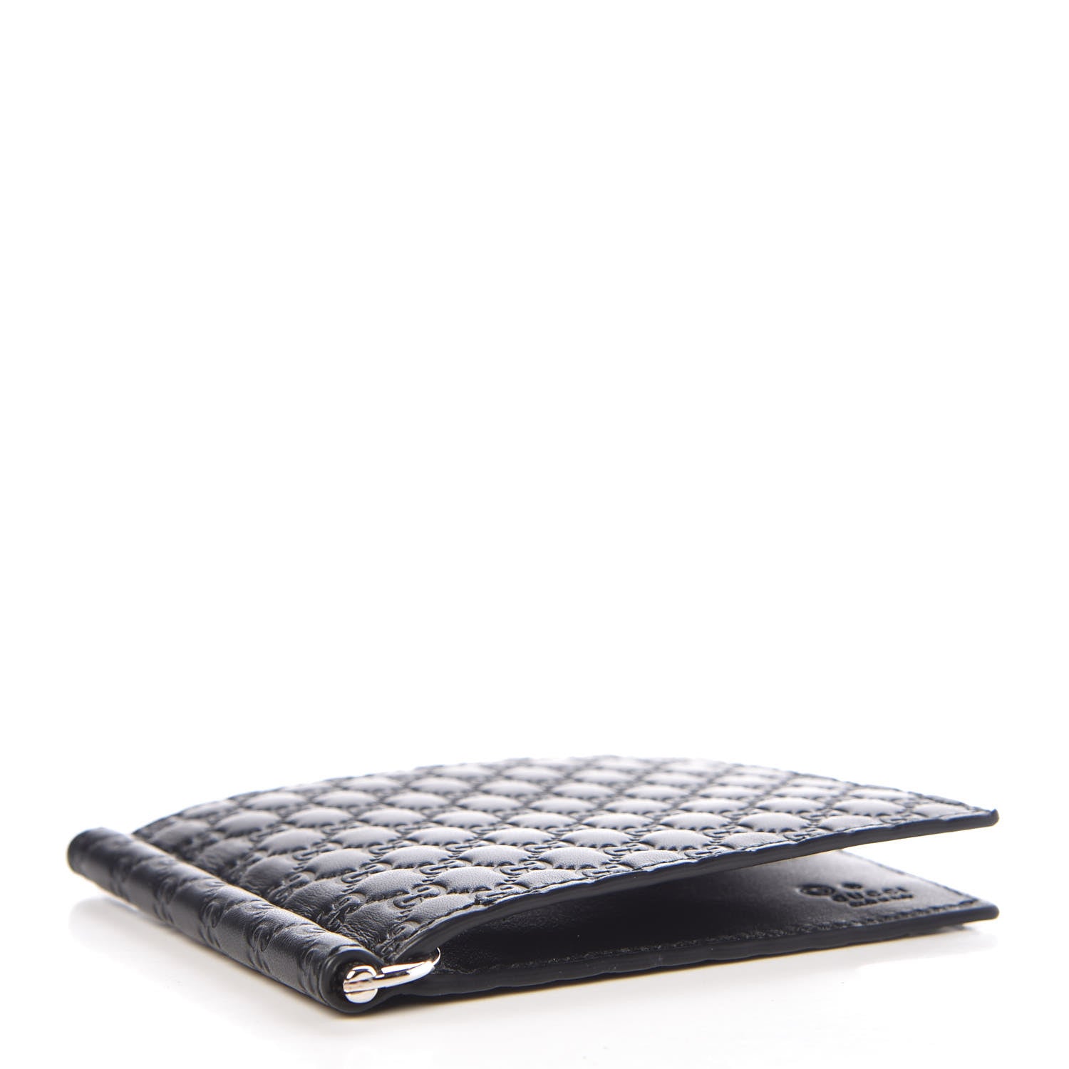 Gucci Microguccissima Bi-Fold Money Clip Wallet Black 4 of 9