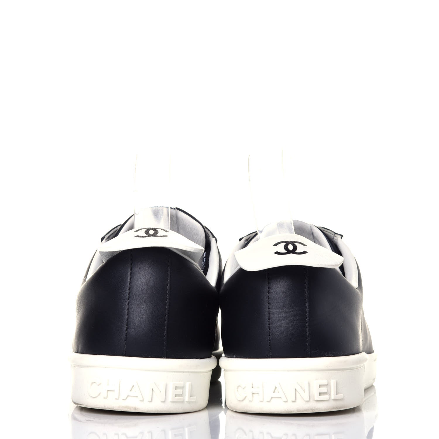 Chanel Calfskin CC Womens Sneakers 42 Black 5 of 9