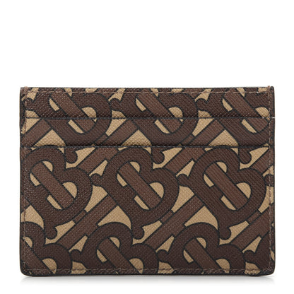 Burberry E-Canvas Monogram Card Case Bridle Brown 1 of 6