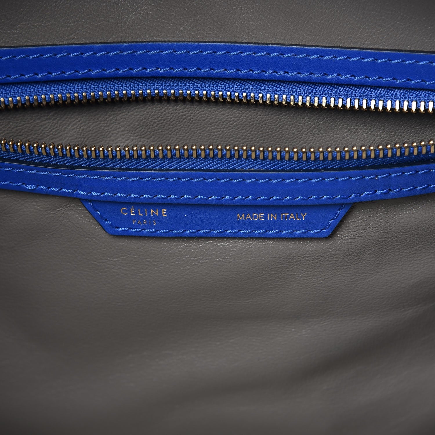 Celine Smooth Calfskin Suede Mini Luggage Royal Blue 6 of 15