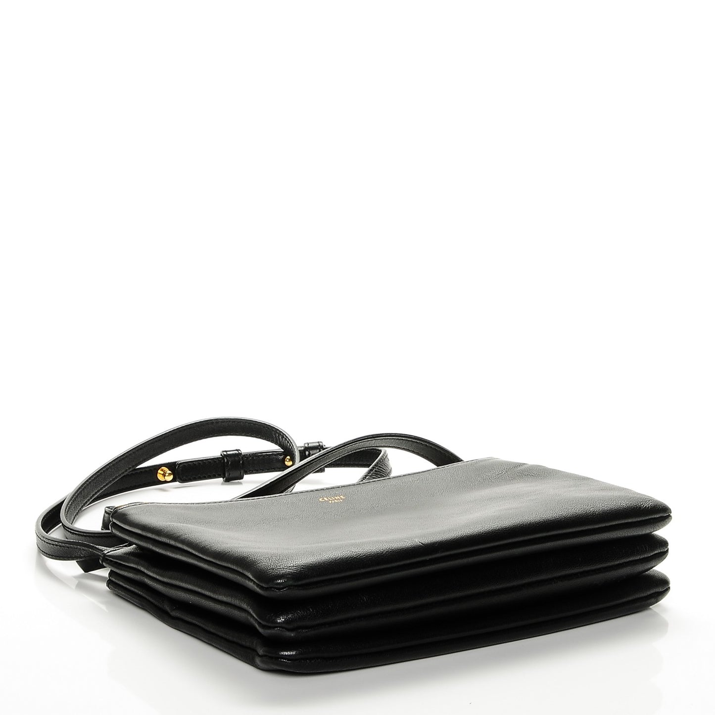 Lambskin Small Trio Crossbody Bag Black