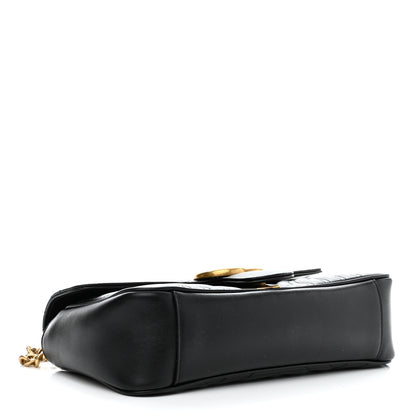Gucci Calfskin Matelasse Small GG Marmont Shoulder Bag Black 4 of 10