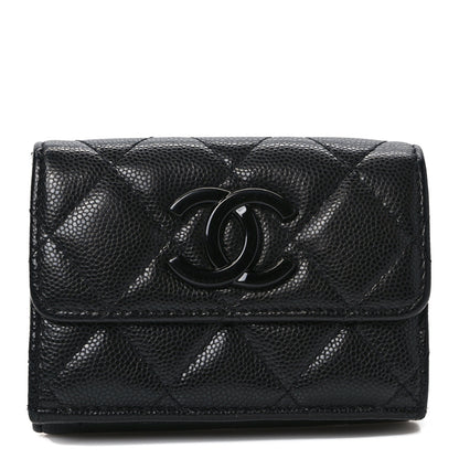 Chanel Caviar Quilted My Everything Small Flap Wallet Black 1 of 11