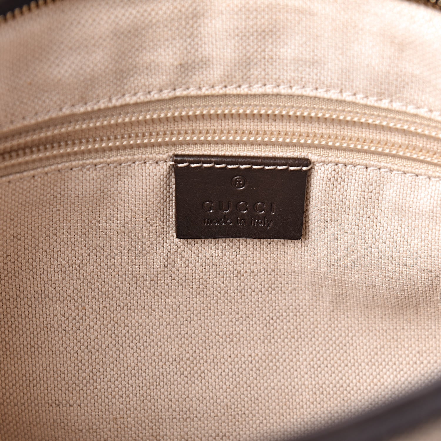Gucci GG Supreme Monogram Small Zippered Tote Dark Brown 6 of 10