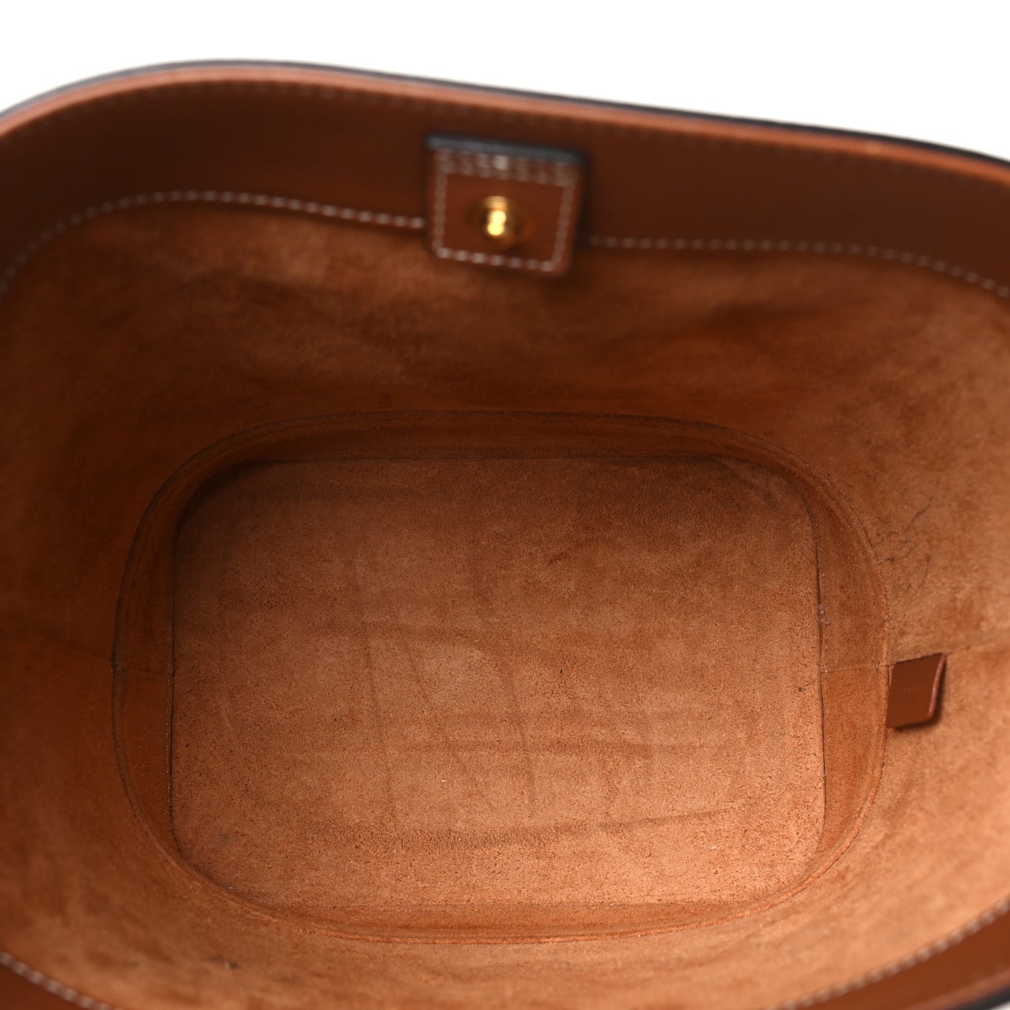 Smooth Calfskin Small Cuir Triomphe Bucket Bag Tan