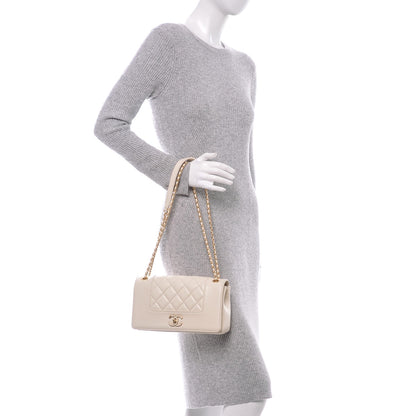 Chanel Sheepskin Quilted Small Vintage Mademoiselle Flap Light Beige 2 of 7
