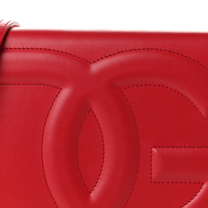 Dolce & Gabbana Calfskin DG Logo Flap Crossbody Bag Red 6 of 9