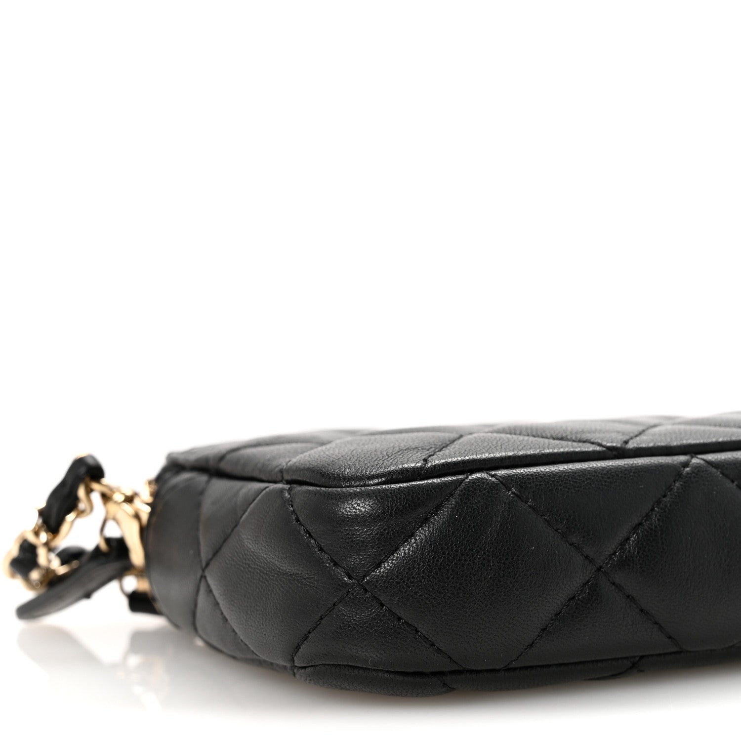 Chanel Lambskin Quilted Small Clutch With Chain Black 10 of 11