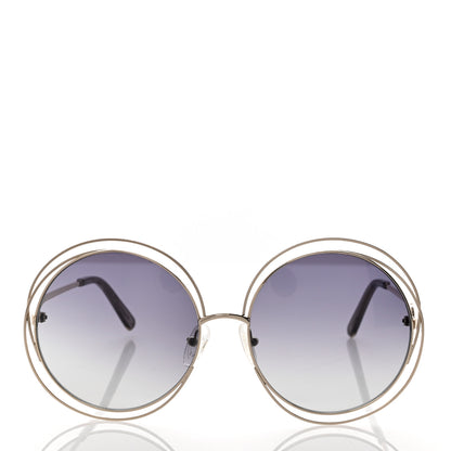 Chloe Oversize Round Carlina Oversized Round Sunglasses CE114S Silver 2 of 7
