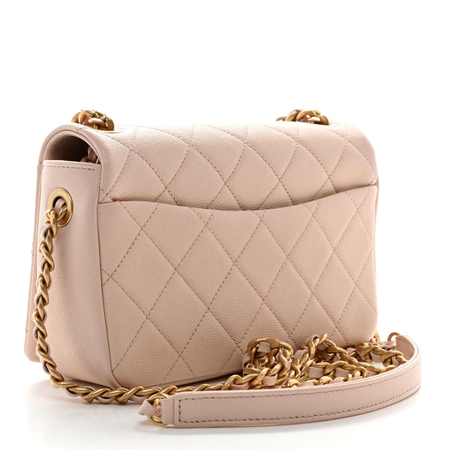 Chanel Caviar Quilted Small Fashion Therapy Flap Bag Beige 3 of 11