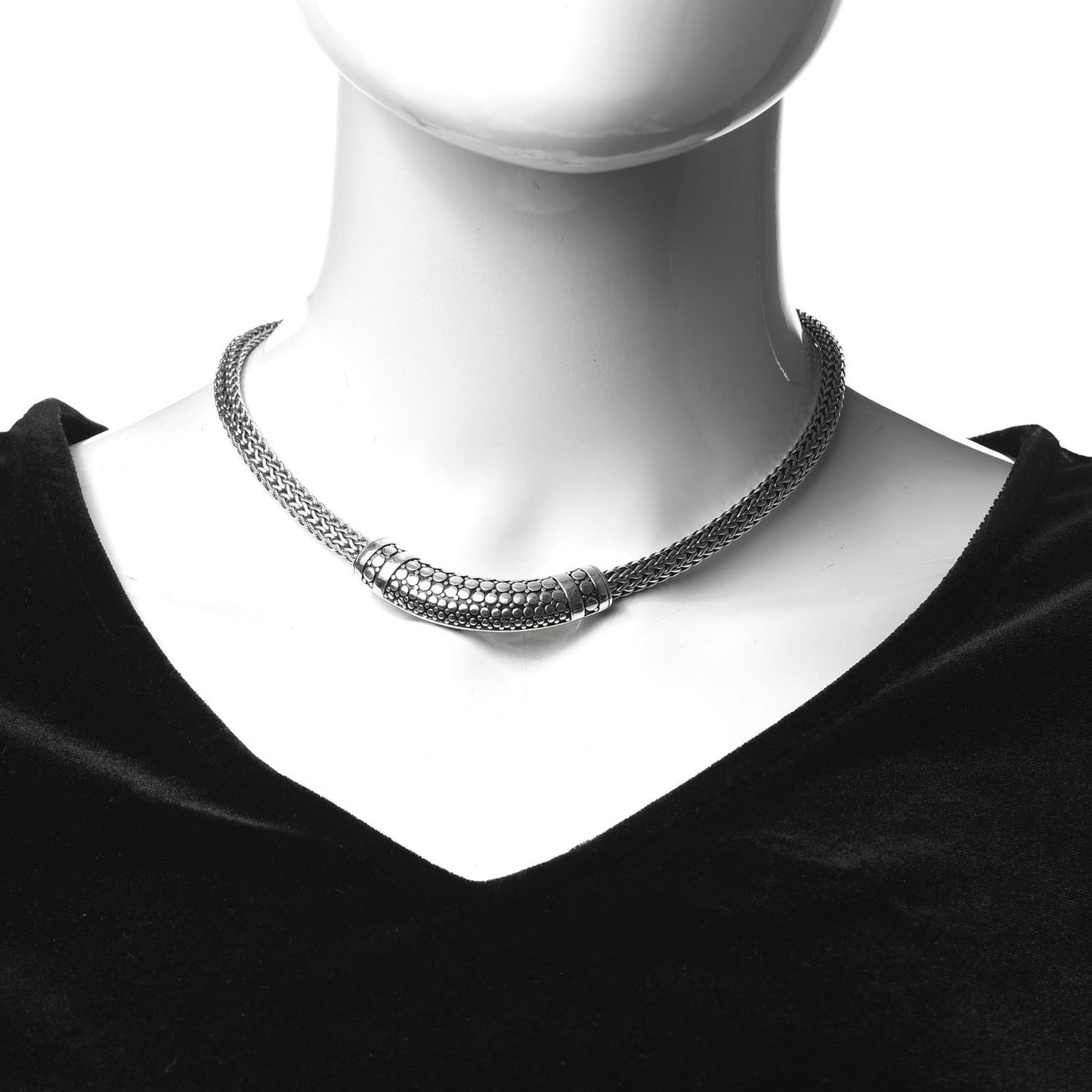 Sterling Silver 18K Yellow Gold Dot Slide Pendant Necklace